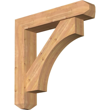 Westlake Craftsman Smooth Bracket W/ Offset Brace, Western Red Cedar, 7 1/2W X 38D X 38H